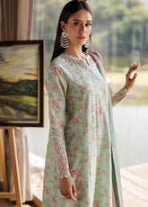 Xenia Luxury Embroidered Lawn 3 Piece Unstitched Suit ZE25LL D-02 BARRIE